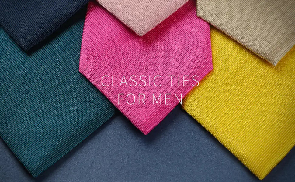 HISDERN Mens Ties Solid Color Ties for Men Formal Necktie with Pocket Square Set Satin Silk Neck Tie Handkerchiefs Set E-pink Blush
