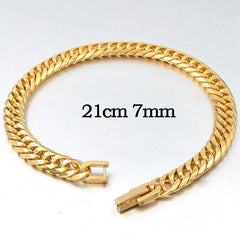 Stainless Steel Curb Dome Link Wristband Jewelry