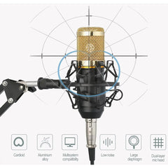 5Core Recording Microphone Podcast Bundle  Professional Condenser Cardioid Mic Kit  w Boom Arm