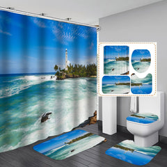 Ocean Beach Shower Curtain Set