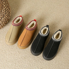 Women's Plush Fleece Ankle Slippers