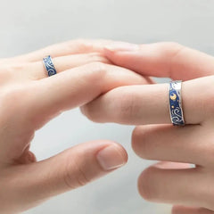 Van Gogh Starry Sky Open Lover Fashion Rings