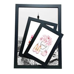 2 Pieces Black Wood Picture Frames