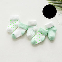 5 Pairs High Quality Cartoon Newborn Socks