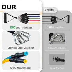 16PCS Resistance Band Set: Home Gym Fitness Training