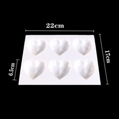 3D Diamond Heart Shaped Baking Mold