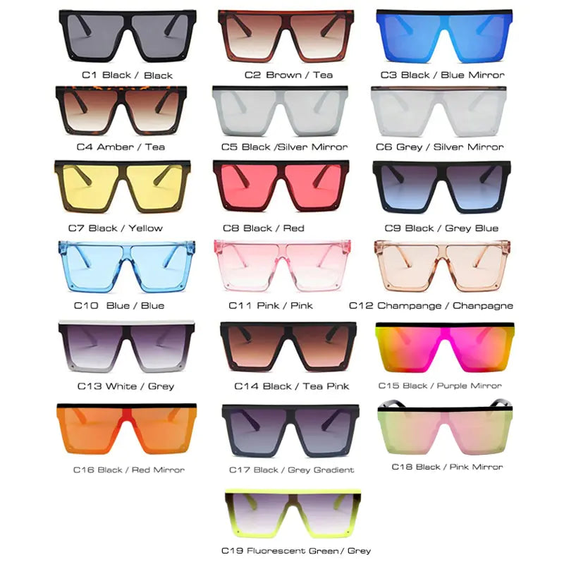 Flat Top Classic Square Sunglasses