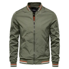 Solid Outwears Windbreaker Coats Aviator Jacket