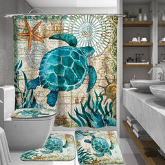 Ocean Beach Shower Curtain Set