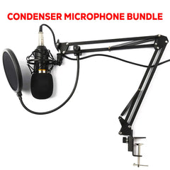 5Core Recording Microphone Podcast Bundle  Professional Condenser Cardioid Mic Kit  w Boom Arm