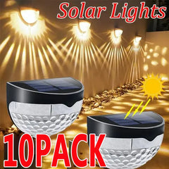 10 Pack LED Solar Light Outdoor Wall Lamps