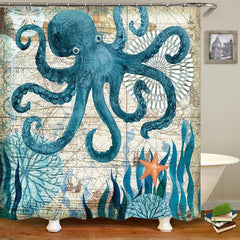 Ocean Beach Shower Curtain Set