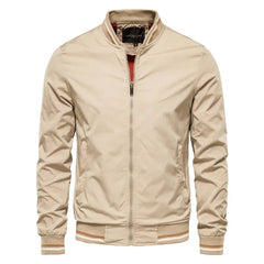 Solid Outwears Windbreaker Coats Aviator Jacket