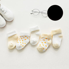 5 Pairs High Quality Cartoon Newborn Socks