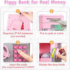 Children's Mini ATM Coin Bank: Safe Money Saving Box