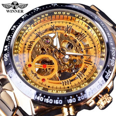 Men's Mechanical Sport Golden Watch