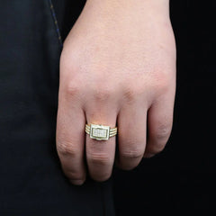 Rectangle Zircon Rings