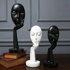 3D Face Mask Abstract Sculpture Decorative Art