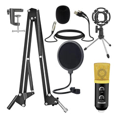 5Core Recording Microphone Podcast Bundle  Professional Condenser Cardioid Mic Kit  w Boom Arm